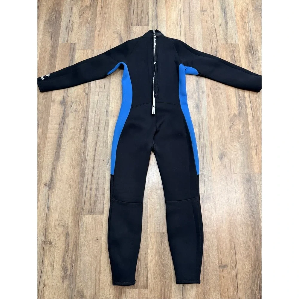 ScubaMax 3mm Wetsuit Size 14 Youth Full Body Diving Surf‎ Suit Black Blue